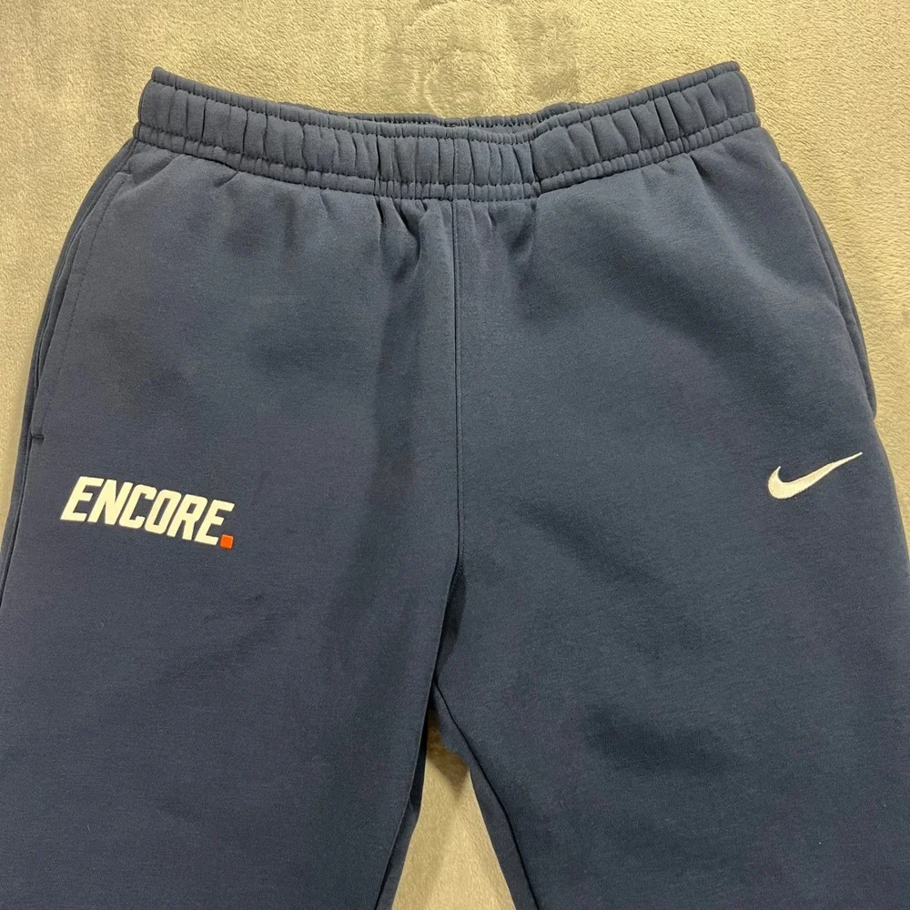 NIKE Jogger Sweatpants Mens M Navy Blue Encore CJ1616-419‎ Fleece Comfy